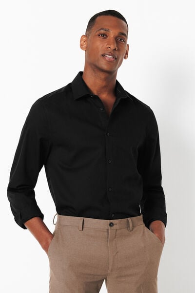 Chemise sans repassage en coton