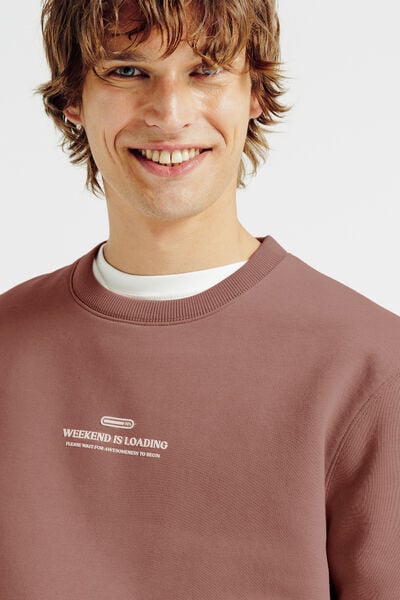 Sweat col rond imprim&eacute;