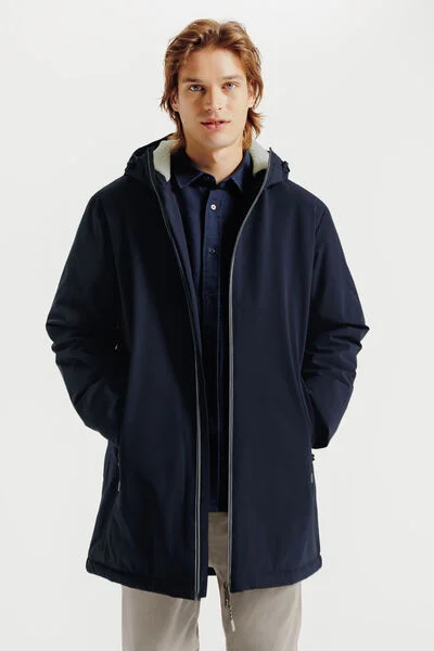 Parka longue &agrave; capuche