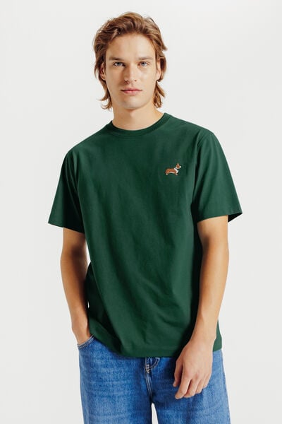 Tee shirt brod&eacute; poitrine en coton